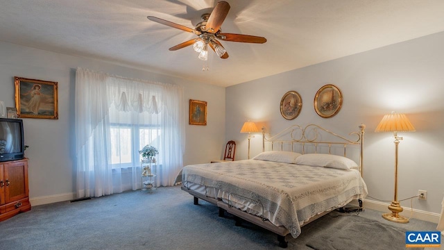 2273 Bloomer Springs Rd, Mcgaheysville, VA 22840 - bedroom with baseboards, a ceiling fan, and carpet floors
