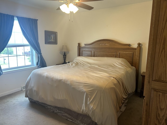 135 Clara Ct, Harrisonburg, VA 22802 - carpeted bedroom with baseboards and a ceiling fan