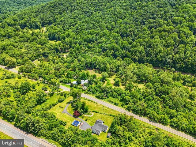  - bird's eye view of a heavily wooded area