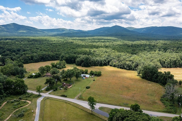 1655 Howardsville Tpke, Stuarts Draft, VA 24477 - bird's eye view featuring a mountain view, a rural view, and a wooded view