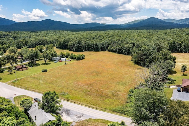 1655 Howardsville Tpke, Stuarts Draft, VA 24477 - birds eye view of property featuring a forest view and a mountain view