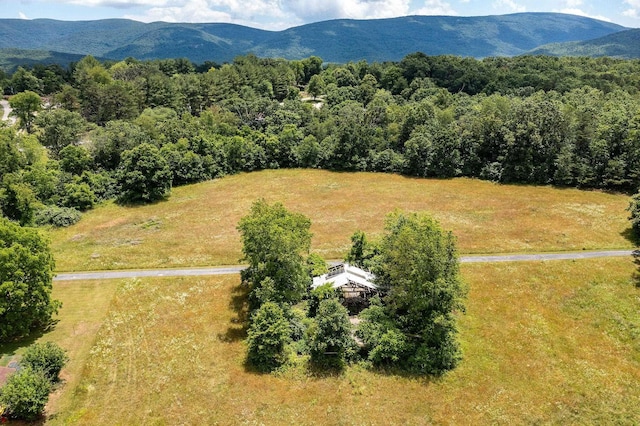 1655 Howardsville Tpke, Stuarts Draft, VA 24477 - drone / aerial view featuring a mountain view and a wooded view