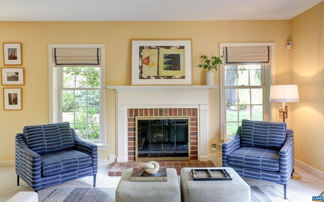 560 Worthington Dr, Charlottesville, VA 22903 - view of front of property featuring brick siding, an attached garage, a chimney, and a front yard