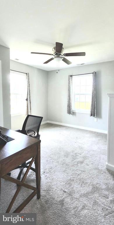 320 Third St, Fredericksburg, VA 22408 - carpeted office space with baseboards and ceiling fan