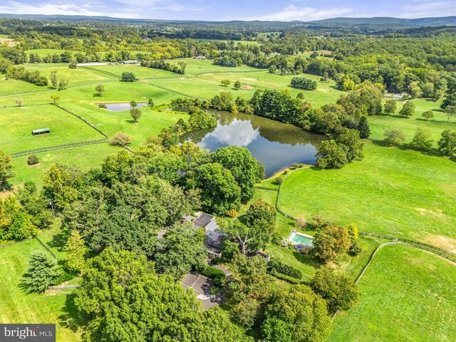 drone / aerial view of a nearby body of water