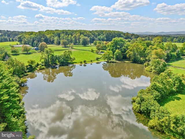 bird's eye view of a nearby body of water