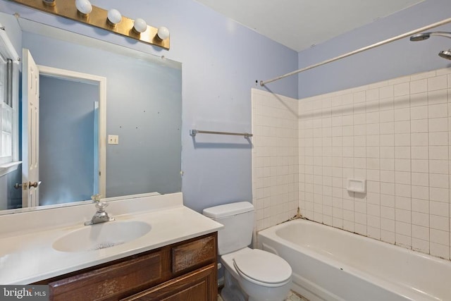  - full bath with vanity and washtub / shower combination