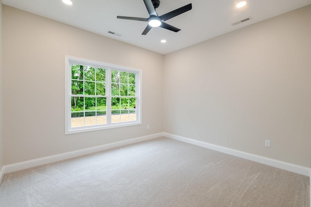 1101 Aspen Ave Unit 1101, Grottoes, VA 24441 - carpeted empty room featuring ceiling fan, baseboards, and recessed lighting