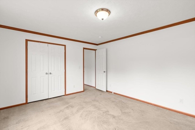 4767 Ox Rd S, Edinburg, VA 22824 - unfurnished bedroom with carpet flooring, a closet, and ornamental molding