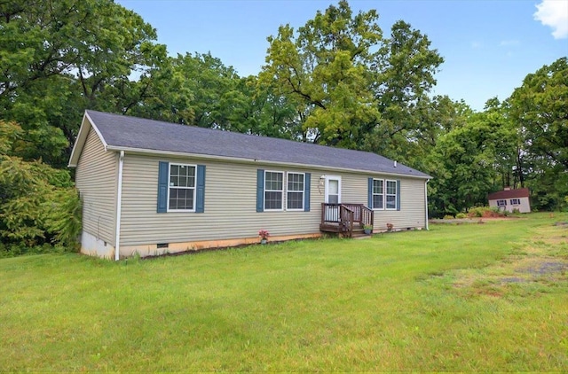 4767 Ox Rd S, Edinburg, VA 22824 - view of front of property featuring crawl space and a front lawn