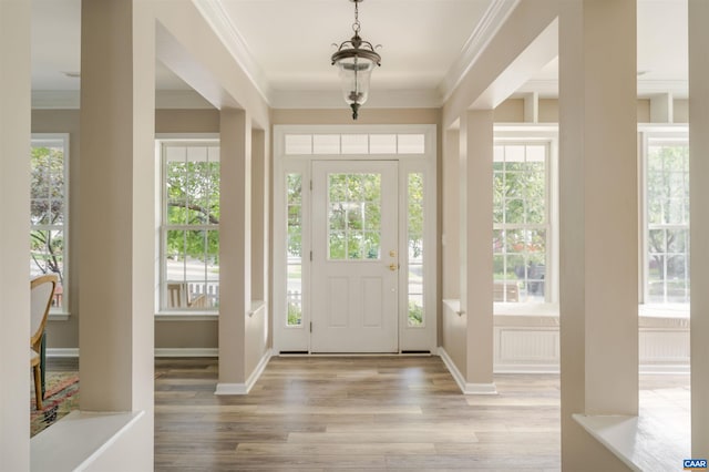 1875 Clay Dr, Crozet, VA 22932 - entrance foyer featuring crown molding and light wood-type flooring