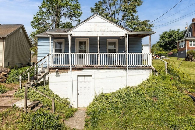 267 Shiloh Ave, Waynesboro, VA 22980 - view of front of property with a porch, stairs, and a front lawn