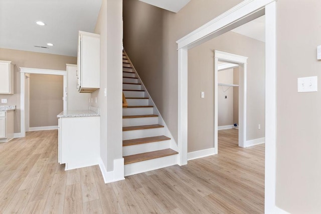 LOT154 Langley Dr, Waynesboro, VA 22980 - stairway with wood finished floors, baseboards, and recessed lighting