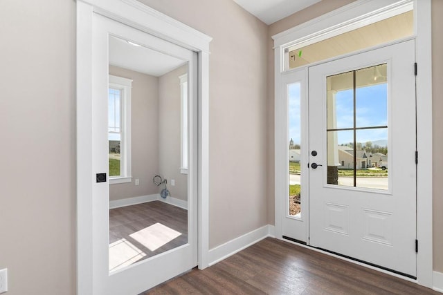LOT154 Langley Dr, Waynesboro, VA 22980 - entrance foyer featuring dark wood-style floors, healthy amount of natural light, and baseboards
