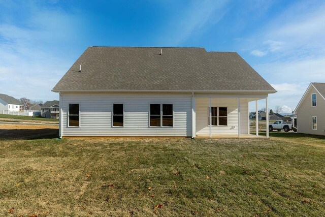 LOT154 Langley Dr, Waynesboro, VA 22980 - back of house featuring a lawn, a patio area, and a shingled roof