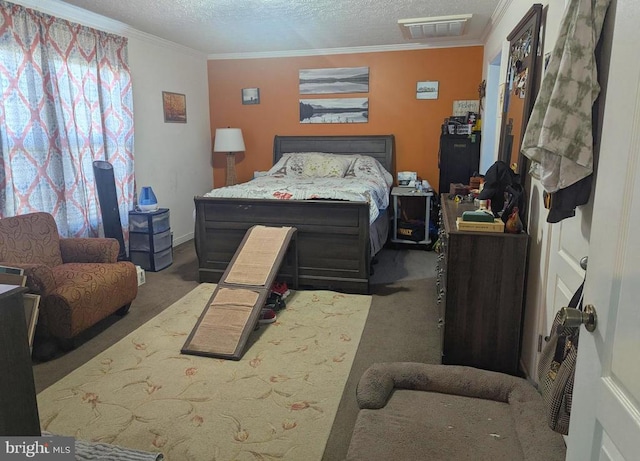 10834 Tidewater Trl, Fredericksburg, VA 22408 - carpeted bedroom featuring crown molding and a textured ceiling