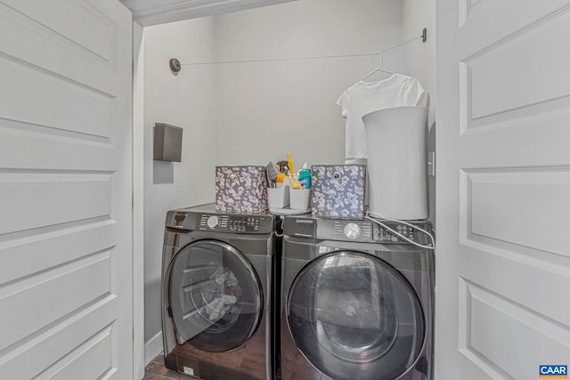 laundry area featuring laundry area and washing machine and dryer
