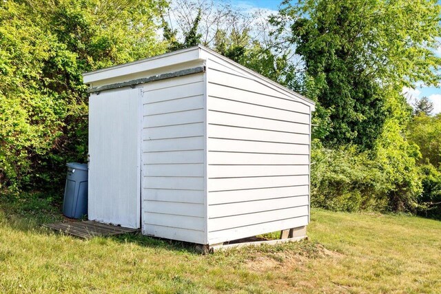 view of shed