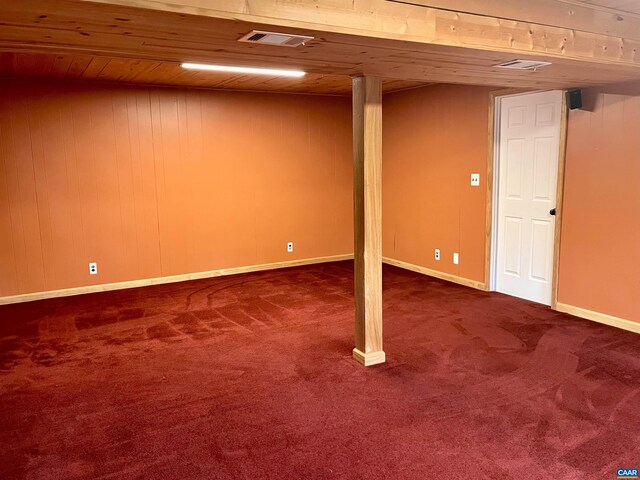 4646 Woods Edge Rd, Troy, VA 22974 - finished basement with dark colored carpet and baseboards