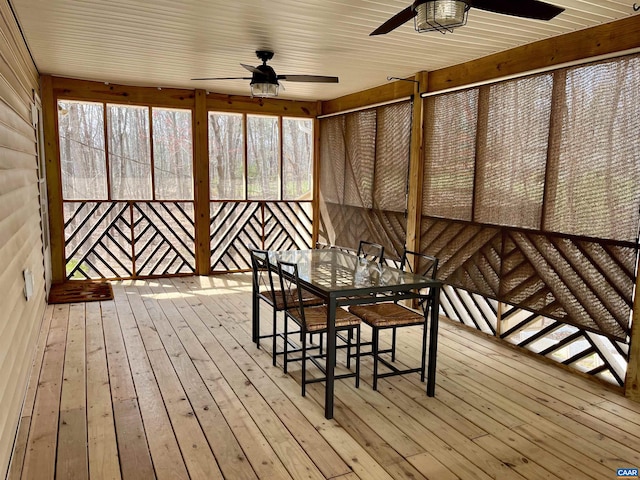 4646 Woods Edge Rd, Troy, VA 22974 - sunroom / solarium with ceiling fan, outdoor dining area, and plenty of natural light