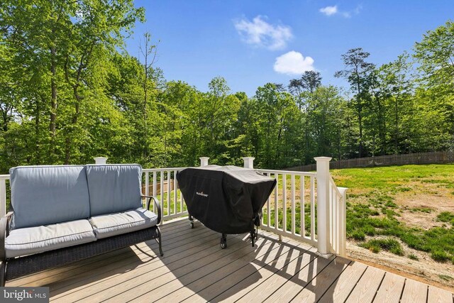 12929 Pipe Run Dr, Fredericksburg, VA 22407 - deck featuring grilling area