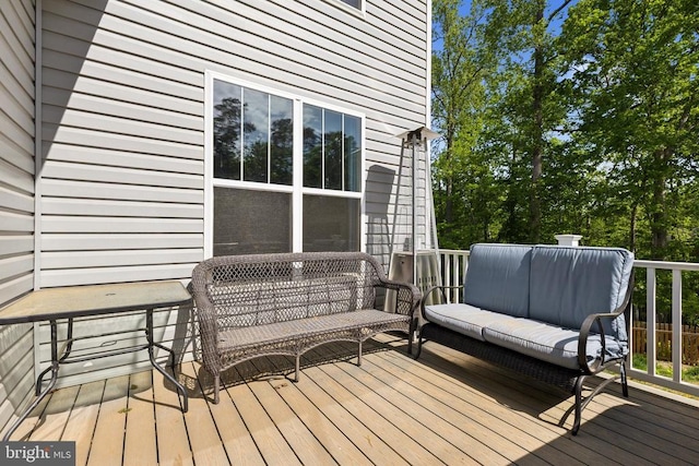 12929 Pipe Run Dr, Fredericksburg, VA 22407 - wooden deck with outdoor lounge area