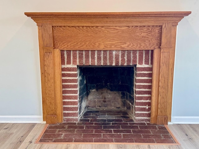 356 Florence Ave, Waynesboro, VA 22980 - detailed view of a fireplace, baseboards, and wood finished floors