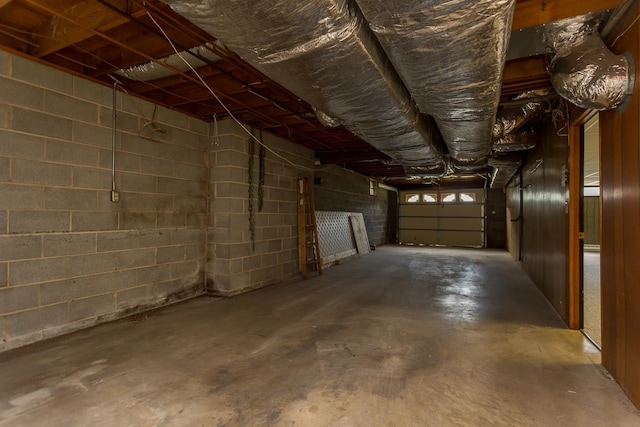1002 Coalter St, Staunton, VA 24401 - garage featuring concrete block wall