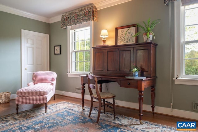 240 Broad Axe Rd, Charlottesville, VA 22903 - sitting room with wood finished floors, baseboards, and a healthy amount of sunlight