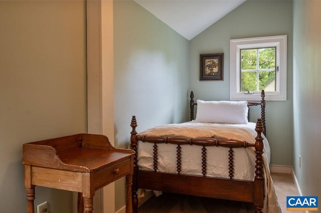 240 Broad Axe Rd, Charlottesville, VA 22903 - bedroom with vaulted ceiling, carpet floors, and baseboards