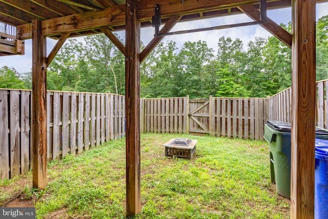 4556 Alliance Way, Fredericksburg, VA 22408 - fenced backyard with an outdoor fire pit and a gate