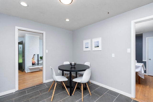 916 Selma Blvd, Staunton, VA 24401 - dining area with recessed lighting and dark tile patterned flooring