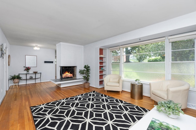 916 Selma Blvd, Staunton, VA 24401 - living room featuring a multi sided fireplace and wood finished floors