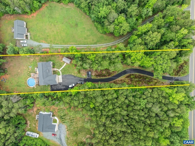 8289 Three Notch Rd, Louisa, VA 23093 - aerial view of property and surrounding area featuring property parcel outlined