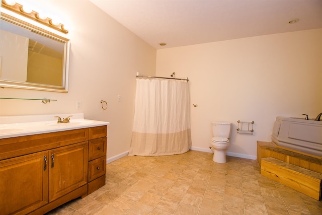 9839 Brunk Spring Ln, Broadway, VA 22815 - full bathroom featuring double vanity and a shower with curtain