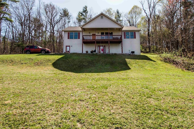 9839 Brunk Spring Ln, Broadway, VA 22815 - rear view of property featuring a yard and a wooden deck