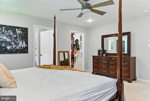 275 Freestyle Ln, Mineral, VA 23117 - bedroom with a spacious closet, carpet, and ceiling fan
