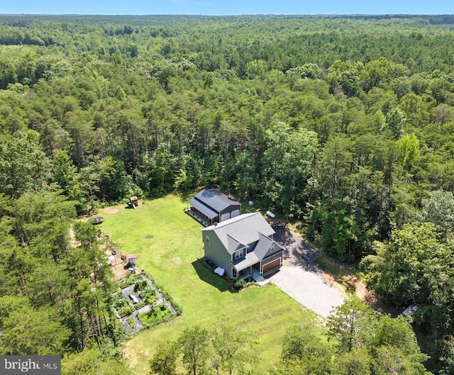 275 Freestyle Ln, Mineral, VA 23117 - aerial view of property and surrounding area featuring a heavily wooded area