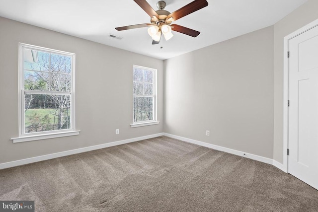 7806 Shawmont Rd, Fredericksburg, VA 22407 - carpeted empty room featuring baseboards and ceiling fan