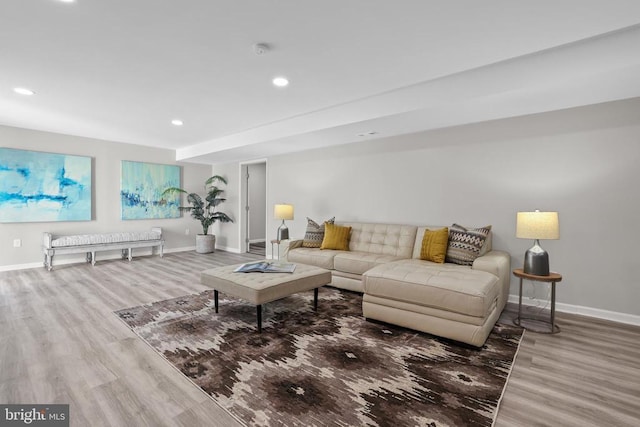 7806 Shawmont Rd, Fredericksburg, VA 22407 - living area with wood finished floors, baseboards, and recessed lighting