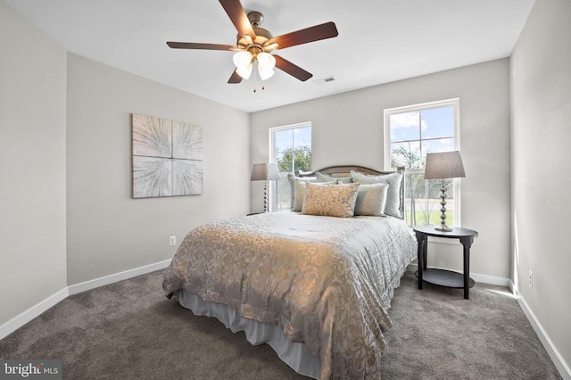 7806 Shawmont Rd, Fredericksburg, VA 22407 - bedroom featuring carpet, baseboards, and ceiling fan