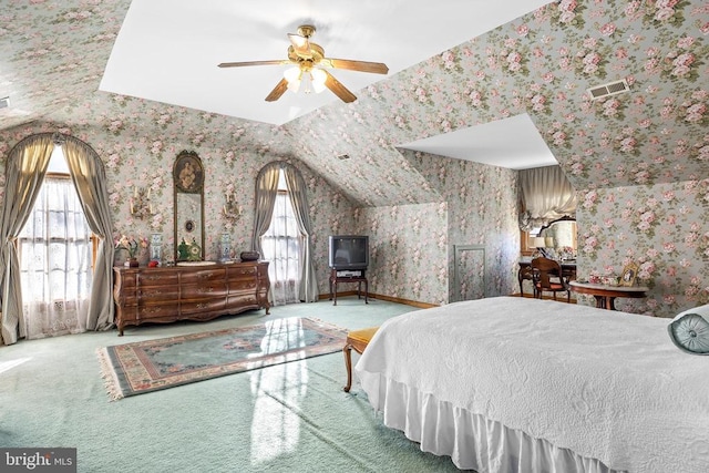 8413 Pathfinders Ct, Spotsylvania, VA 22553 - bedroom featuring wallpapered walls, visible vents, multiple windows, and carpet