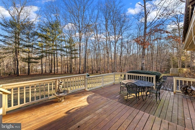 8413 Pathfinders Ct, Spotsylvania, VA 22553 - wooden terrace featuring outdoor dining area