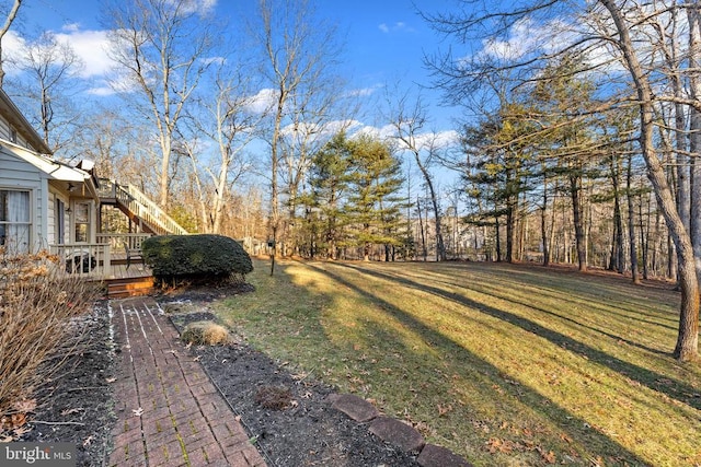 8413 Pathfinders Ct, Spotsylvania, VA 22553 - view of yard with a wooden deck