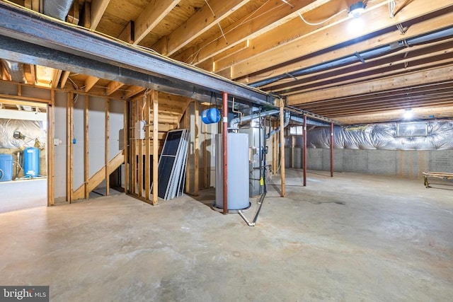 8413 Pathfinders Ct, Spotsylvania, VA 22553 - unfinished basement with gas water heater