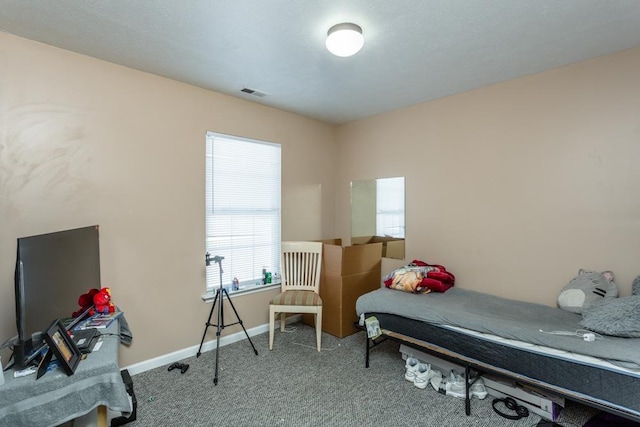 bedroom featuring carpet