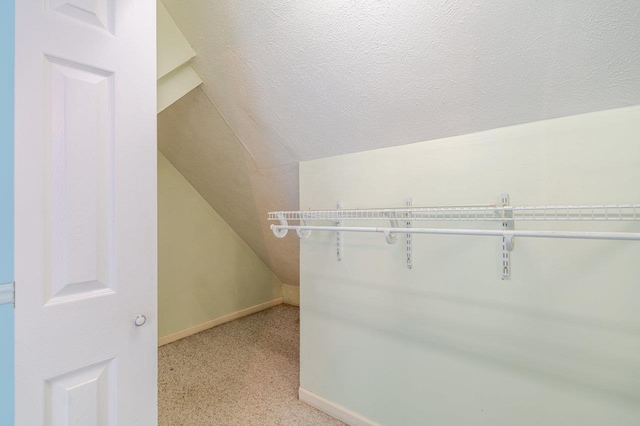 4201 Brown Mountain Ln, Elkton, VA 22827 - spacious closet featuring vaulted ceiling and light colored carpet