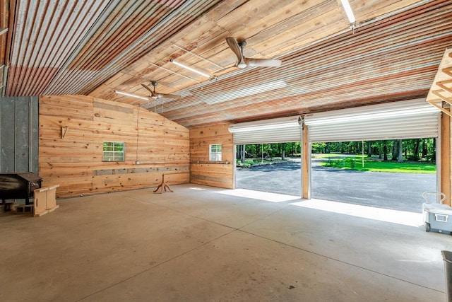 4201 Brown Mountain Ln, Elkton, VA 22827 - garage featuring wooden walls