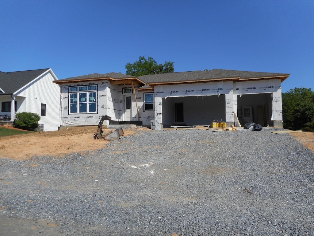 8341 Rock Creek Rd, Mcgaheysville, VA 22840 - property under construction with an attached garage
