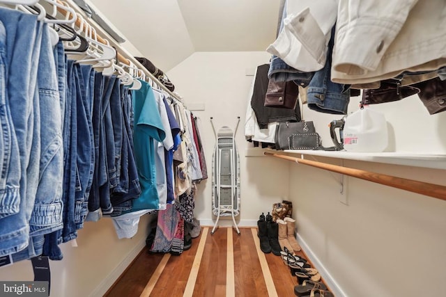 12011 Big Ben Blvd, Fredericksburg, VA 22407 - spacious closet featuring wood finished floors and vaulted ceiling